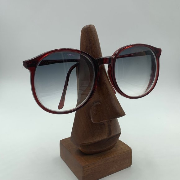 Vintage Chase Burgundy Round Sunglasses Frames - Picture 2 of 6